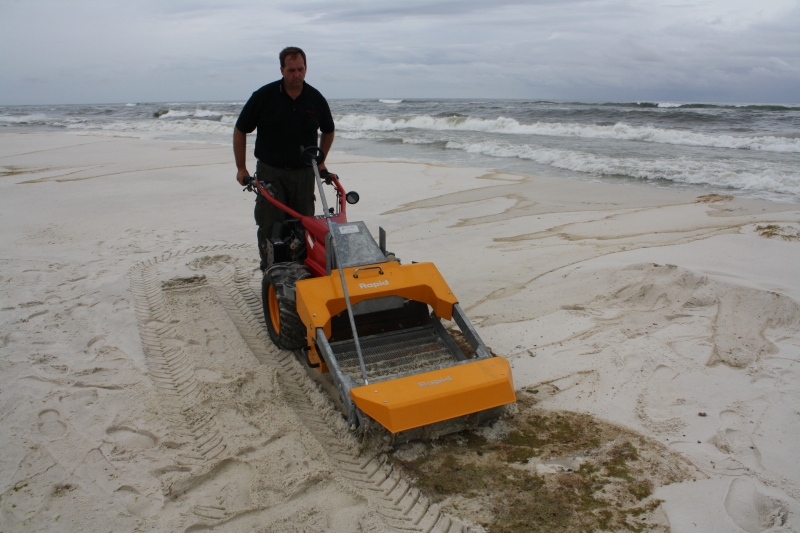 Gravely Rapid E Walk-Behind Helps In Oil Cleanup
